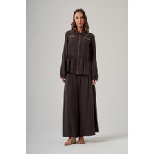 Nuss 1049 Cep Zımba Detay Pantolonlu Takım