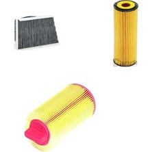 Sardes Filtre Seti Mercedes C Serisi W203 C 180 Kompressor 2001-2007 Benzinli 3lü Hava + Yağ F. + Polen