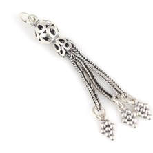 Nusret Takı 925 Ayar Gümüş 3'lü Üzüm Salkımı Püskül