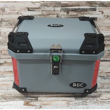 Bgc Motosiklet Arka Çantası 45 Lt Sert Plastik Nardo Gri