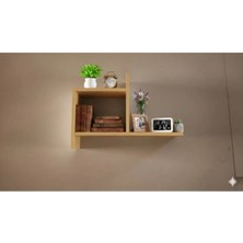 Çamsan Rafixa Bal Meşe Mdf Minimalist Tekli Duvar Rafı - Şık Kitaplık ve Dekoratif Obje Köşesi