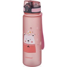 Uzspace Okul Su Matarası - Desenli - 500ML - Tritan Suluk Soft Touch