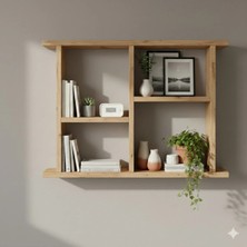 Çamsan Rafixa Atlas Çam Mdf Pencere Formlu Duvar Rafı - Dekoratif Obje ve Modern Kitaplık
