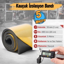 Badem10 Yapışkan Araç Ses Isı Yalıtım Izolasyon Bandı En:20 cm Kalınlık:10 mm Uzunluk 5 Metre Kauçuk Sünger