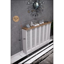 Bagax Perge Model, Beyaz Üstü Çam Renk,iç Ölçü 116 cm Dış Ölçü 120 cm Petek Kaplama, Dresuar