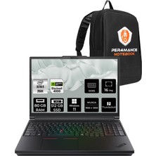 Lenovo Thinkpad P16 Gen 3 Intel Core Ultra 9 285HX 80GB 512GB SSD Rtx Pro 4000/16GB 16" Fhd+ 500NITS W11P Taşınabilir Iş Istasyonu & Per4 Çanta 21RRS0LC00P519