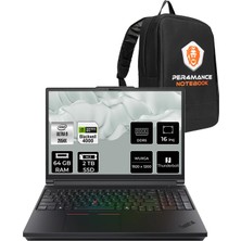 Lenovo Thinkpad P16 Gen 3 Intel Core Ultra 9 285HX 64GB 2tb SSD Rtx Pro 4000/16GB 16" Fhd+ 500NITS Fdos Taşınabilir Iş Istasyonu & Per4 Çanta 21RRS0LC00P346