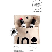 INO Beauty Dune Contour Stick + Daylily Stick Ruj & Allık 4,5Gr + Makyaj Çantası