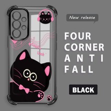 Ucuc Samsung Galaxy A73 Uyumlu Şeffaf Dört Köşe Kaplama Parlak Kenar Silikon Kılıf