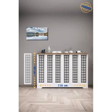 Bagax Petek Önü Dresuar Kaplama 116CM Çok Amaçlı Dolaplar Mobilya Kalorifer Petek Önü Kapatma Dekorasyon