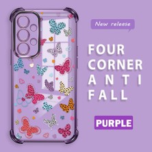 Ucuc Samsung Galaxy A23 Uyumlu Şeffaf Dört Köşe Kaplama Parlak Kenar Silikon Kılıf