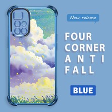 Ucuc Redmi 10 Uyumlu Şeffaf Dört Köşe Kaplama Parlak Kenar Silikon Kılıf