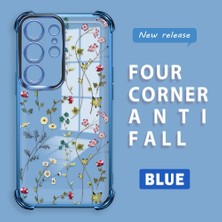 Ucuc Samsung Galaxy S24 Ultra Uyumlu Şeffaf Dört Köşe Kaplama Parlak Kenar Silikon Kılıf