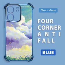 Ucuc Redmi 13C Uyumlu Şeffaf Dört Köşe Kaplama Parlak Kenar Silikon Kılıf