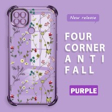 Ucuc Redmi 9c Uyumlu Şeffaf Dört Köşe Kaplama Parlak Kenar Silikon Kılıf