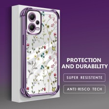Ucuc Redmi Note 12 5g Uyumlu Şeffaf Dört Köşe Kaplama Parlak Kenar Silikon Kılıf