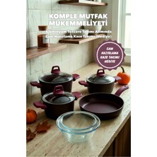 Masterchef 7 Parça Siyah Alüminyum Tencere Takımı