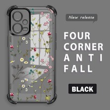 Ucuc Redmi Note 12 5g Uyumlu Şeffaf Dört Köşe Kaplama Parlak Kenar Silikon Kılıf