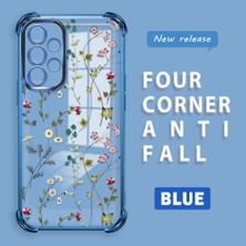 Ucuc Samsung Galaxy A32 Uyumlu Şeffaf Dört Köşe Kaplama Parlak Kenar Silikon Kılıf