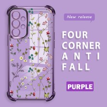 Ucuc Samsung Galaxy A73 Uyumlu Şeffaf Dört Köşe Kaplama Parlak Kenar Silikon Kılıf