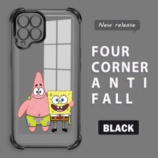 Ucuc Samsung Galaxy M33 Uyumlu Şeffaf Dört Köşe Kaplama Parlak Kenar Silikon Kılıf