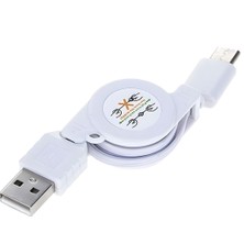 Alfais 6022 USB To Type C Erkek Şarj ve Veri Aktarım Kablosu Makaralı  75CM