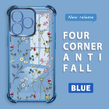 Ucuc Realme C53 Uyumlu Şeffaf Dört Köşe Kaplama Parlak Kenar Silikon Kılıf