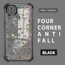 Ucuc Redmi 10A Uyumlu Şeffaf Dört Köşe Kaplama Parlak Kenar Silikon Kılıf