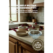 Masterchef 7 Parça Bej Alüminyum Tencere Takımı