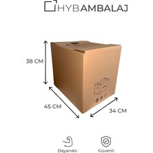 Hyb Ambalaj 45X34X38 3 Adet Kilitli Koli Mini - Bant Gerektirmeyen Taşınma-Saklama-Çeyiz ve E-Ticaret Kutusu