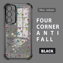 Ucuc Samsung Galaxy S23 Fe Uyumlu Şeffaf Dört Köşe Kaplama Parlak Kenar Silikon Kılıf