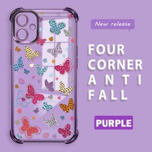 Ucuc Samsung Galaxy A06 Uyumlu Şeffaf Dört Köşe Kaplama Parlak Kenar Silikon Kılıf