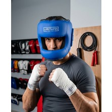 Limitless Fight Gear Full Face Headgear Blue (Burun ve Yüz Korumalı)