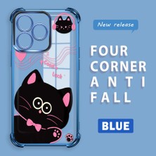 Ucuc Realme C53 Uyumlu Şeffaf Dört Köşe Kaplama Parlak Kenar Silikon Kılıf
