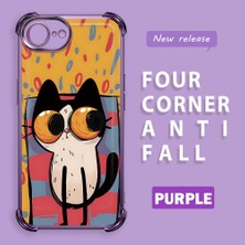 Ucuc iPhone 16E Uyumlu Şeffaf Dört Köşe Kaplama Parlak Kenar Silikon Kılıf