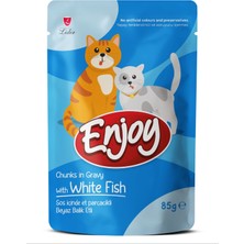 Enjoy Balıklı Kedi Pouch Yaş Mama 85GR x 22 Adet
