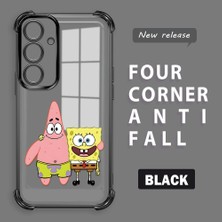 Ucuc Samsung Galaxy S24 Plus Uyumlu Şeffaf Dört Köşe Kaplama Parlak Kenar Silikon Kılıf