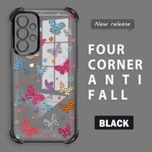 Ucuc Samsung Galaxy A73 Uyumlu Şeffaf Dört Köşe Kaplama Parlak Kenar Silikon Kılıf