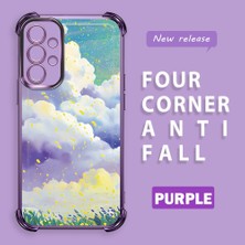 Ucuc Samsung Galaxy A73 Uyumlu Şeffaf Dört Köşe Kaplama Parlak Kenar Silikon Kılıf