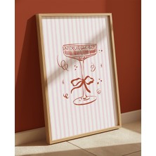 Des Vu Print Martini Posteri, Coquette Pinterest Kokteyl Temalı Çerçevesiz Poster