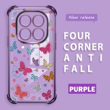 Ucuc Redmi Note 14 Pro 4g Uyumlu Şeffaf Dört Köşe Kaplama Parlak Kenar Silikon Kılıf