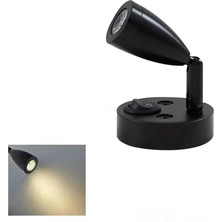 Shuivan Shuıvan LED Okuma Lambası Günışığı 12V 3W 200LM Kısa - Siyah