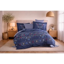 Hobby Çift Kişilik Poplin Nevresim Clarice Lacivert