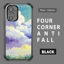 Ucuc Redmi Note 10 Pro Uyumlu Şeffaf Dört Köşe Kaplama Parlak Kenar Silikon Kılıf