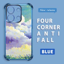 Ucuc Redmi Note 13 4g Uyumlu Şeffaf Dört Köşe Kaplama Parlak Kenar Silikon Kılıf