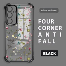 Ucuc Samsung Galaxy A35 Uyumlu Şeffaf Dört Köşe Kaplama Parlak Kenar Silikon Kılıf