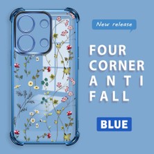 Ucuc Redmi Note 13 4g Uyumlu Şeffaf Dört Köşe Kaplama Parlak Kenar Silikon Kılıf