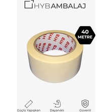 Hyb Ambalaj 48MM x 40MT Maskeleme ve Boya Bandı - Iz Bırakmayan Kağıt Bant