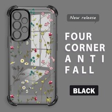 Ucuc Samsung Galaxy A32 Uyumlu Şeffaf Dört Köşe Kaplama Parlak Kenar Silikon Kılıf