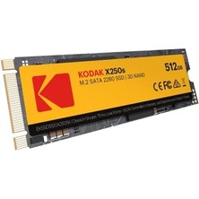 Kodak X250S 512GB M.2 Sata SSD 2280 – 520MB/S Hızlı Dahili SSD Disk